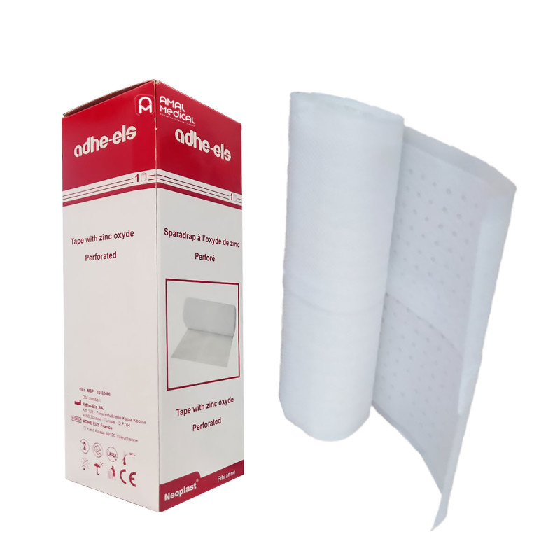 Adhe-els - Sparadrap à l’oxyde de zinc perforé - 5mx18cm