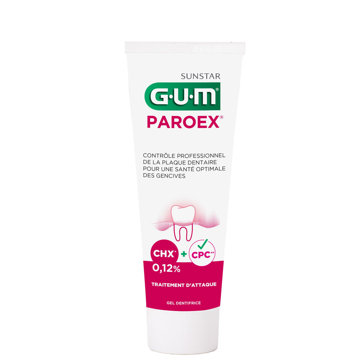 Gel Dentifrice GUM PAROEX 0,12%