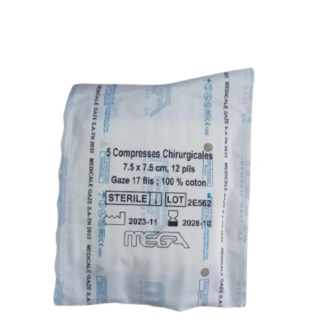 COMPRESSE STERILE 7.5*7.5CM SACHET DE 5